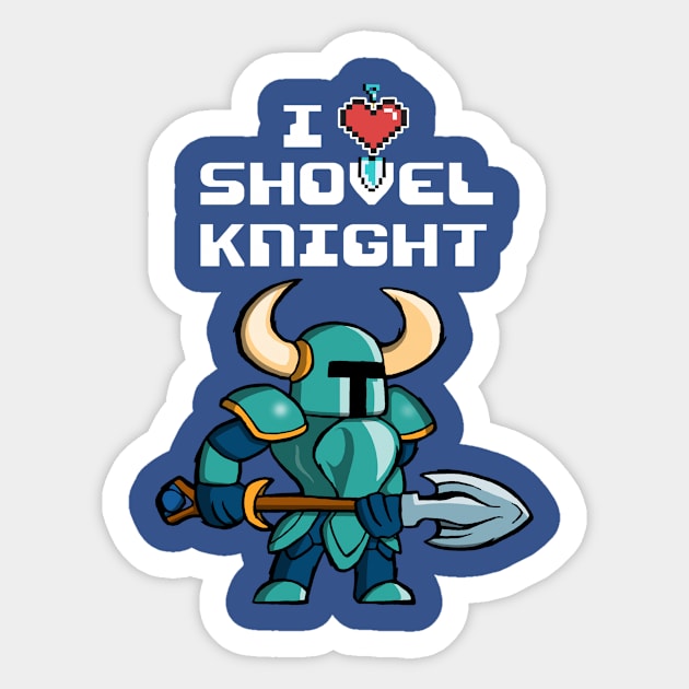 Shovel Knight Love Sticker by LuisIPT